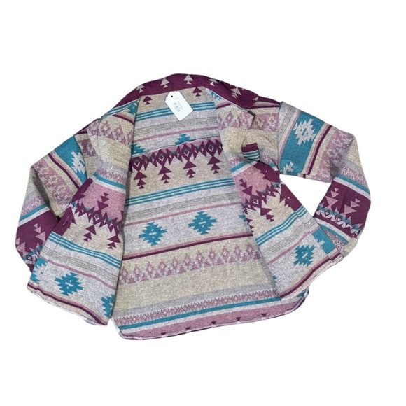 Boho Style Aztec Patterned Shacket - Picture 3 of 6